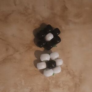 Black and White Kandi Flower Set